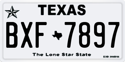 TX license plate BXF7897