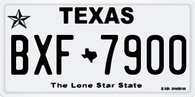TX license plate BXF7900