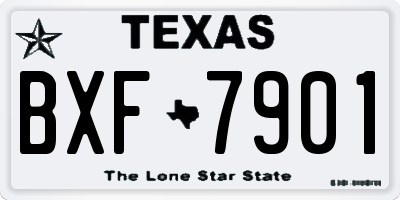 TX license plate BXF7901