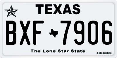 TX license plate BXF7906