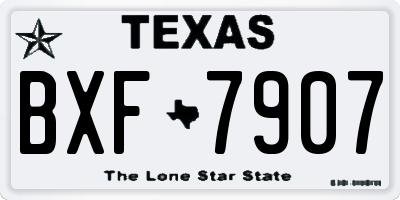 TX license plate BXF7907
