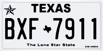 TX license plate BXF7911