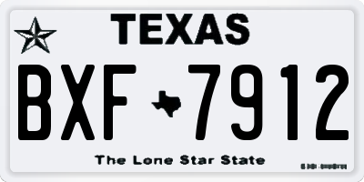 TX license plate BXF7912