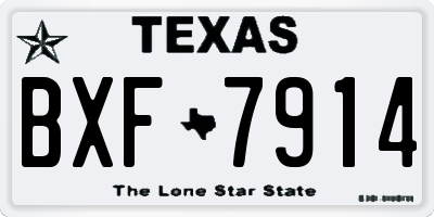 TX license plate BXF7914