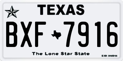 TX license plate BXF7916