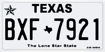 TX license plate BXF7921