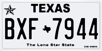TX license plate BXF7944
