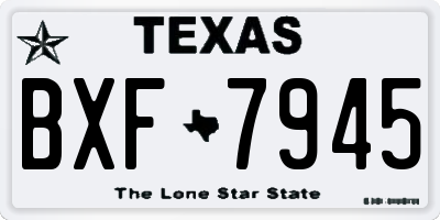 TX license plate BXF7945