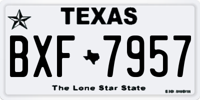 TX license plate BXF7957