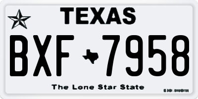 TX license plate BXF7958