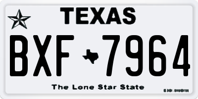 TX license plate BXF7964