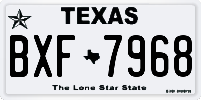 TX license plate BXF7968