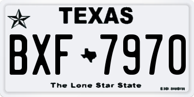 TX license plate BXF7970