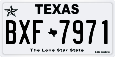 TX license plate BXF7971
