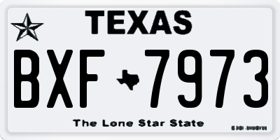 TX license plate BXF7973