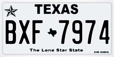 TX license plate BXF7974