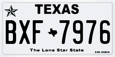 TX license plate BXF7976