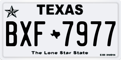 TX license plate BXF7977