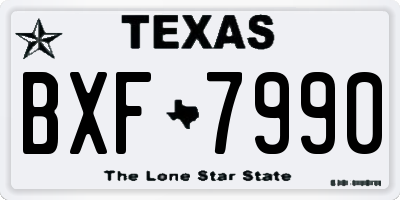 TX license plate BXF7990
