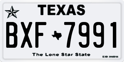 TX license plate BXF7991