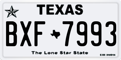 TX license plate BXF7993