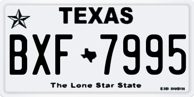 TX license plate BXF7995