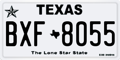 TX license plate BXF8055