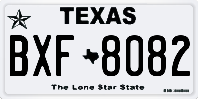 TX license plate BXF8082