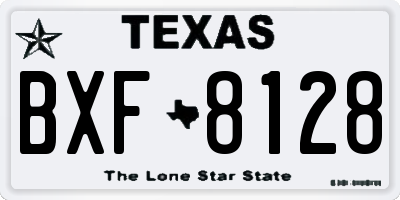 TX license plate BXF8128