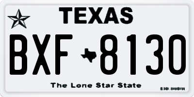 TX license plate BXF8130