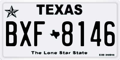 TX license plate BXF8146