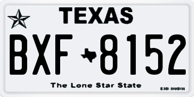 TX license plate BXF8152