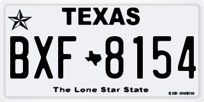 TX license plate BXF8154