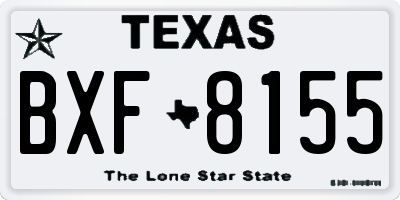 TX license plate BXF8155