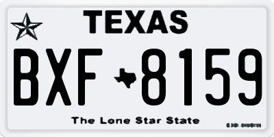 TX license plate BXF8159