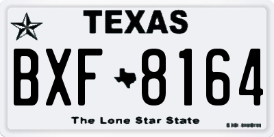 TX license plate BXF8164