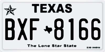 TX license plate BXF8166