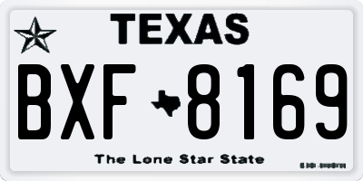 TX license plate BXF8169
