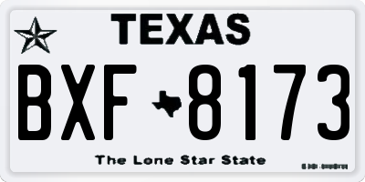 TX license plate BXF8173