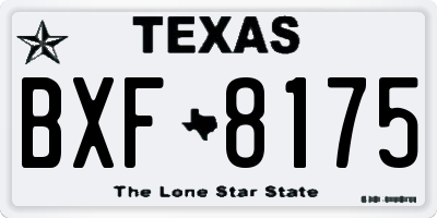 TX license plate BXF8175