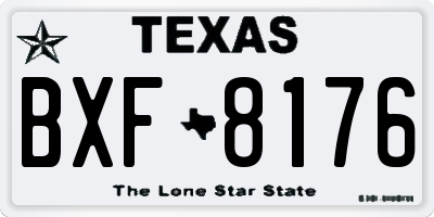 TX license plate BXF8176