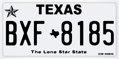 TX license plate BXF8185