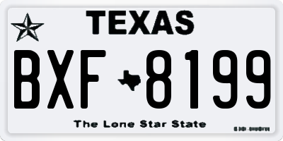 TX license plate BXF8199