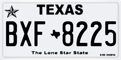 TX license plate BXF8225