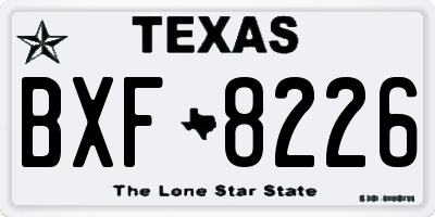 TX license plate BXF8226