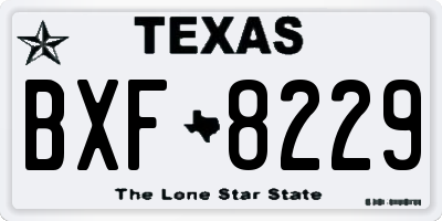 TX license plate BXF8229