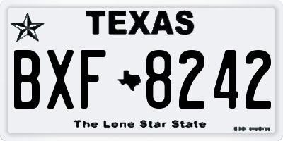 TX license plate BXF8242