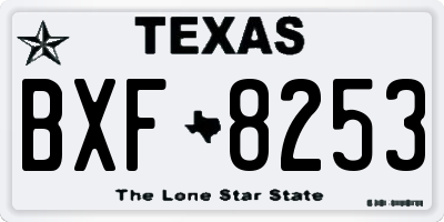 TX license plate BXF8253