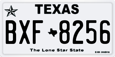TX license plate BXF8256