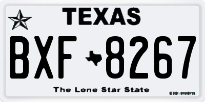 TX license plate BXF8267